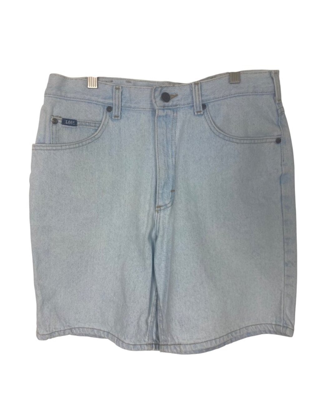 Vintage Lee Jean Shorts Jorts Mens 34 Light Wash Denim 9in Inseam 90s Y2K